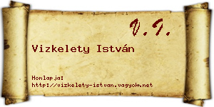 Vizkelety István névjegykártya