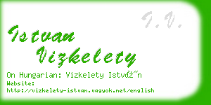 istvan vizkelety business card